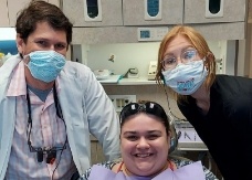 Dentist dental team member and patient smiling together in Copperas Cove Texas dental office