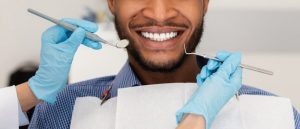 man happily visits dentist in Copperas Cove