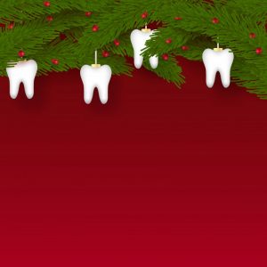 Christmas tree teeth illustration